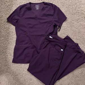 Eggplant Cherokee Scrub Set Size Medium